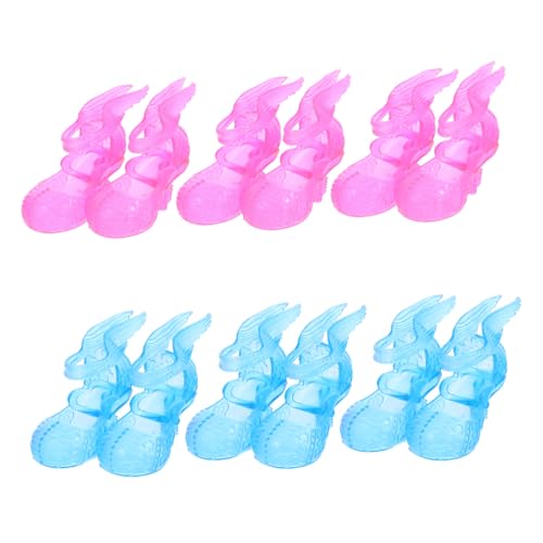 Toddmomy 6 Paare Zunge Puppe Mini-spielzeughaus-Ornamente Mini-szenen-Requisiten Puppenkostümzubehör Puppenhauslieferungen Miniatur Schuhe Kleine Schuhe Zum Basteln Plastik von Toddmomy