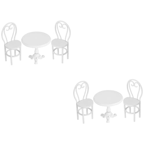 Toddmomy 6 STK Puppenstubentisch Und Stühle Mikrolandschaft Minifiguren Zubehör Maßstab 1 12 Zimmerstuhl Mini-gartenstuhl Kinderschreibtischstuhl Weiß M101 Kleiner Teetisch Miniatur Eisen von Toddmomy