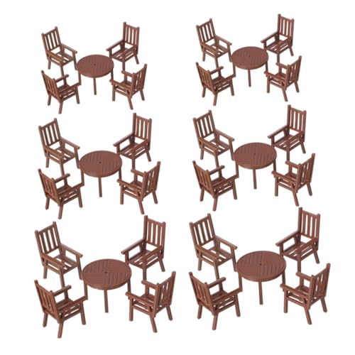 Toddmomy 6 Sätze Miniaturisierte Tisch und Stuhlset für Puppenhäuser für Miniatur Dekorationen und Bastelprojekte Toddmomy 6 Sätze Miniaturisierte Tisch und Stuhlset für Puppenhäuser für Miniatur Dekorationen und Bastelprojekte von Toddmomy