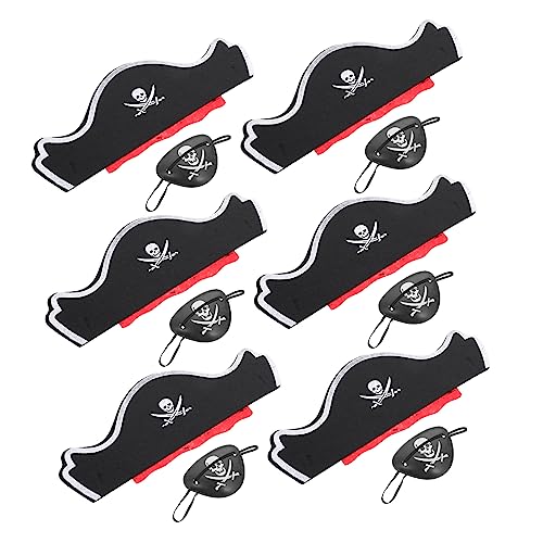 Toddmomy 6 Sätze Teiliges Piraten Kostümzubehör Set mit Piratenhut und Augenmaske Wiederverwendbares Party Headgear für Halloween Cosplay und Piraten Mottopartys Toddmomy 6 Sätze Teiliges Piraten Kostümzubehör Set mit Piratenhut und Augenmaske Wiederverwendbares Party Headgear für Halloween Cosplay und Piraten Mottopartys von Toddmomy