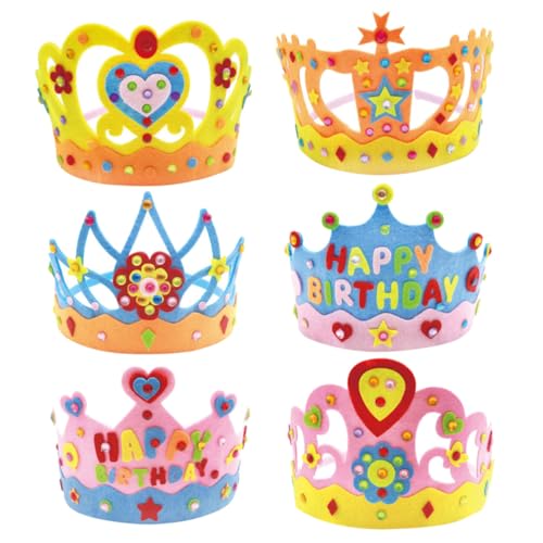 Toddmomy 6 Satz Teiliges Kronen Bastelset für Bunte DIY Geburtstagskronen Leichtes Party Tiara Craft Kit Flexible Prinzessin Accessoires für Geburtstagsfeier und Festliche Anlässe von Toddmomy