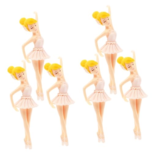 Toddmomy 6 - Ballett-Dessert-Topper Kuchendeckel für Ballettmädchen schlüsselanhänger kulich form Mikrospielzeug Zahlenanhänger Kuchendeckel selber machen Puppenhaus von Toddmomy