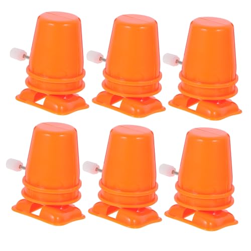 Toddmomy 6 Stück Aufziehspielzeug Mechanismus für DIY Roboter Bewegliches Zubehör aus Robustem Material für Kreative Kinderprojekte und Handwerk Orangefarben Kompatibel mit Knetmasse von Toddmomy