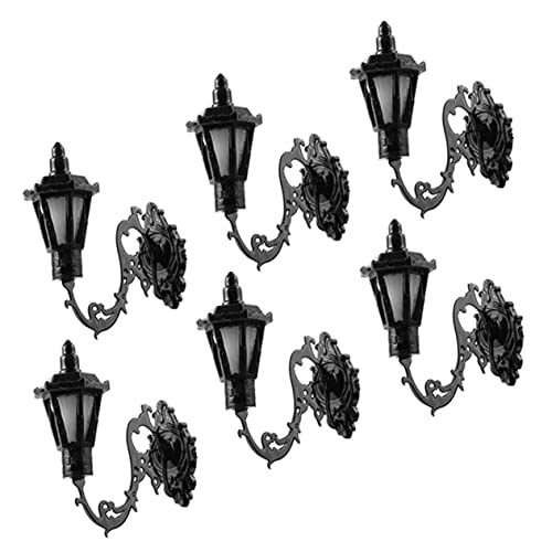 Toddmomy 6 Stück Dekorative Lampe aus Moos Puppe gefälscht Mikro Wandleuchte kleine Wandlampe Laternenpfahl-Modell Mini House Accessory Landschaftsdekor Abs von Toddmomy