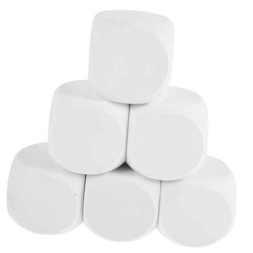 Toddmomy 6 Stück Doodle- DIY Dekorationen Bausteine ​​Malerei Schaumwürfel Euchre- DIY-Graffiti-Materialien Bubble Zauberstäbe für Bulk Temperafarbe für dados Weiß von Toddmomy