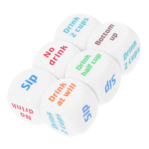 Toddmomy 6 Stück Englische Sechsseitige Würfel Würfelspiel Für Erwachsene Würfelspiel Für Junggesellinnenabschiede Trinkwürfel Partygeschenkspiel Für Betrunkene Würfelspiel Für Toddmomy 6 Stück Englische Sechsseitige Würfel Würfelspiel Für Erwachsene Würfelspiel Für Junggesellinnenabschiede Trinkwürfel Partygeschenkspiel Für Betrunkene Würfelspiel Für von Toddmomy