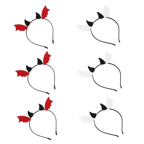 Toddmomy 6 Stück Halloween-Kopfschmuck Cosplay-Fledermaus-Stirnband Halloween Kostümzubehör Vampir-Stirnband Fledermaus -Kopfbedeckung für Party Plastik von Toddmomy