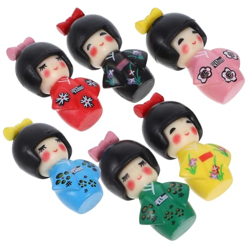 Toddmomy 6 Stück Japanische Kimono Puppen Deko Figuren für Zuhause und Büro Handgefertigte Tischdekoration Sicheres für für Besondere Anlässe von Toddmomy