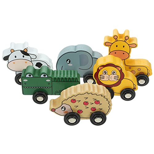Toddmomy 6 Stück Kinderhölzern -Accessoires Lernspielzeug für Holzspielzeug Tierische Tablettautos aus Holz Spielzeugeisenbahnen kognitive Spielsachen Kleinkind Zug Toddmomy 6 Stück Kinderhölzern -Accessoires Lernspielzeug für Holzspielzeug Tierische Tablettautos aus Holz Spielzeugeisenbahnen kognitive Spielsachen Kleinkind Zug von Toddmomy