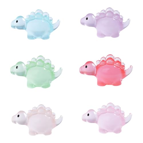 Toddmomy 6 Stück Kleine Dinosaurier mit Mikrolandschaft DIY-Dinosaurier-Bausatz Dinosaurier-Dekorationen Mini-Dinosaurierfigur Miniatur-Dinosaurier Dinosaurier-Actionfigur Harz von Toddmomy
