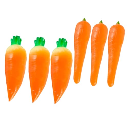 Toddmomy 6 Stück Künstliche Karotten Dekorationen PVC Gemüse Modelle für Osterdeko Realistische Fake Gemüse für Küche und Bastelprojekte für Partys und Inneneinrichtung Toddmomy 6 Stück Künstliche Karotten Dekorationen PVC Gemüse Modelle für Osterdeko Realistische Fake Gemüse für Küche und Bastelprojekte für Partys und Inneneinrichtung von Toddmomy