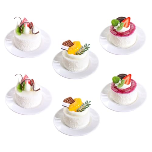 Toddmomy 6 Stück Künstlicher Tortenmodell Realistische Fake Desserts für Hochzeitsdekoration Fotografie Requisiten und Heimdekoration Leicht und Langlebig für Präsentationen und von Toddmomy