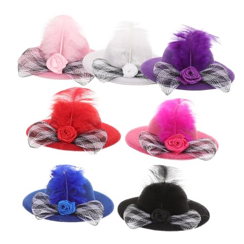 Toddmomy 6 Stück Mini Hüte für Puppen Bunte DIY Partyhüte Leichte Bastel Haarschmuck für Kreative Mini Dolls für Bastelprojekte von Toddmomy
