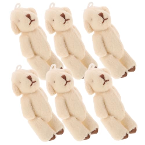 Toddmomy 6 Stück Mini Plüschbär Teilig Niedliche Kleine Stofftiere mit Beweglichen Gelenken Austauschbaren Outfits als Schlüsselanhänger für zu Weihnachten und Geburtstagen Toddmomy 6 Stück Mini Plüschbär Teilig Niedliche Kleine Stofftiere mit Beweglichen Gelenken Austauschbaren Outfits als Schlüsselanhänger für zu Weihnachten und Geburtstagen von Toddmomy