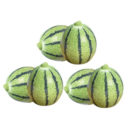 Toddmomy 6 Stück Mini Wassermelonen Deko Künstliche Miniaturfrüchte für Puppenstuben Kreative Szenen und Fotografie Requisiten von Toddmomy