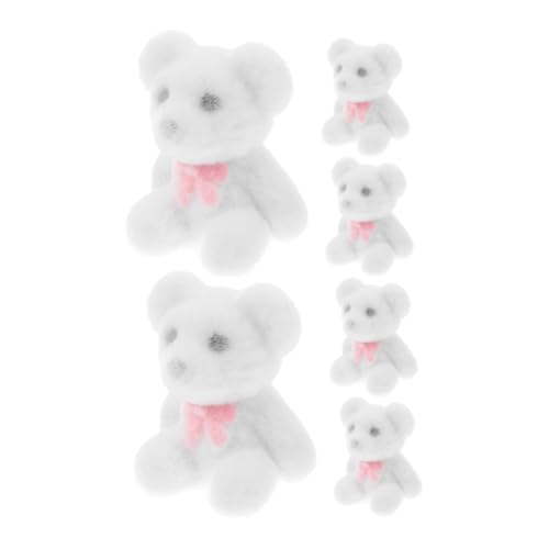 Toddmomy 6 Stück Mini-bärpuppe Geburtstags-minibär Minibären Für Die Babyparty Minibären Masse Kleine Bären Mini-flockbären Weiß PVC Toddmomy 6 Stück Mini-bärpuppe Geburtstags-minibär Minibären Für Die Babyparty Minibären Masse Kleine Bären Mini-flockbären Weiß PVC von Toddmomy