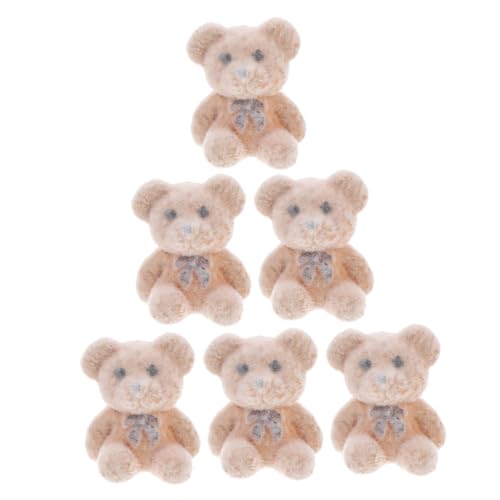 Toddmomy 6 Stück Mini-bärpuppe Minibären Für Die Babyparty Minibären Masse Kleine Bären Mini-flockbären Geburtstags-minibär Light Brown PVC Toddmomy 6 Stück Mini-bärpuppe Minibären Für Die Babyparty Minibären Masse Kleine Bären Mini-flockbären Geburtstags-minibär Light Brown PVC von Toddmomy