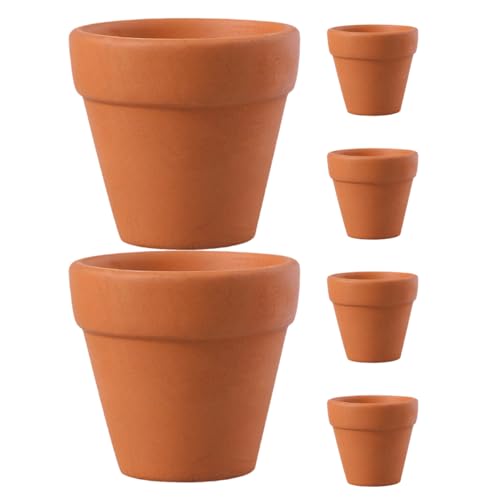 Toddmomy 6 Stück Mini-blumentopf Aus Keramik Mini Blumentöpfe Mini-pflanztöpfe Pflanztopf Aus Keramik Mini-sukkulentöpfe Kleine Terrakottatöpfe Minitöpfe Für Pflanzen Kleine Blumentöpfe Ton von Toddmomy