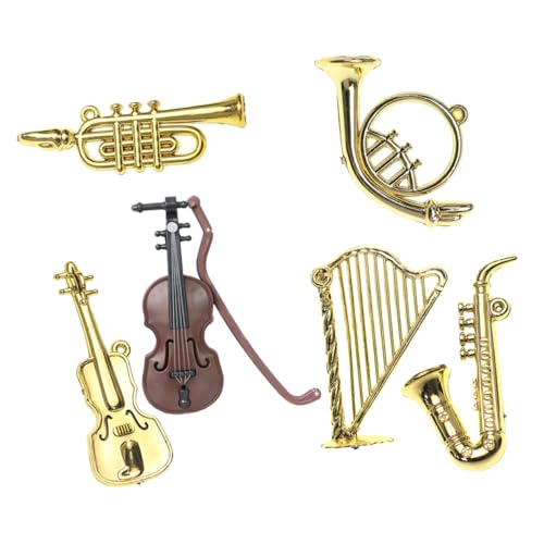 Toddmomy 6 Stück Miniatur Musikinstrumente Set Teilig für Puppenhaus Realistische Dekoration für Musikzimmer und Fotografie Vintage Look für Kreative Szenen Toddmomy 6 Stück Miniatur Musikinstrumente Set Teilig für Puppenhaus Realistische Dekoration für Musikzimmer und Fotografie Vintage Look für Kreative Szenen von Toddmomy
