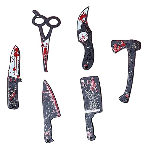 Toddmomy 6 Stück Miniatur-Szenen-Requisiten winzig Halloween-Szenendekor Miniatur-Halloween-Ornament Schere Landschaft Ornamente Wohnkultur Halloween-Miniaturschneider Harz von Toddmomy