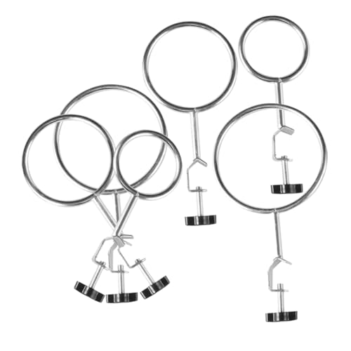 Toddmomy 6 Stück Reagenzglasklemmen Eisenständer Laborständer Backenhalter Ringständer Eisen Experimentierständer Stahlkolben Becher Clip Ring Seilstützen Halter Laborbecher von Toddmomy
