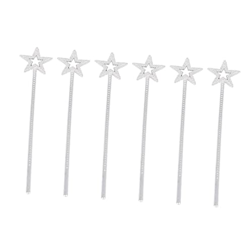 Toddmomy 6 Stück Silberne Feenstäbe mit Stern Design Magische Requisiten für Mädchengeburtstagsfeiern Cosplay und Themenpartys Toddmomy 6 Stück Silberne Feenstäbe mit Stern Design Magische Requisiten für Mädchengeburtstagsfeiern Cosplay und Themenpartys von Toddmomy