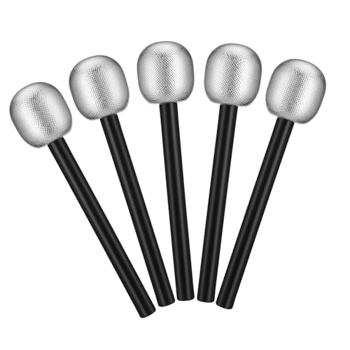 Toddmomy 6 Stück Simulierte Mikrofonprops Halloween -Dekorationen Glitzerndes Mikrofon-Partyzubehör Spielzeugmikrofon realistisch Cosplay silbernes Mikrofon Mikrofon-Requisite für Party Toddmomy 6 Stück Simulierte Mikrofonprops Halloween -Dekorationen Glitzerndes Mikrofon-Partyzubehör Spielzeugmikrofon realistisch Cosplay silbernes Mikrofon Mikrofon-Requisite für Party von Toddmomy