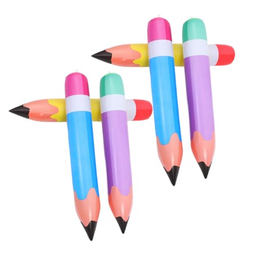 Toddmomy 6 Stück Teiliges Aufblasbares PVC Bleistift Deko Leichte Langlebige Schulparty Ballons Schnelle Befüllung und Einfache Aufbewahrung für Klassenzimmer Geburtstage Einschulung und von Toddmomy