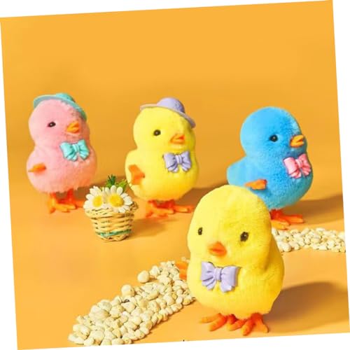 Toddmomy 6 Stück Teiliges Aufziehbare Küken Plüsch Kleine Hüpfende Chickens für Ostern Bunte Wind Up Toys Spaß von Toddmomy