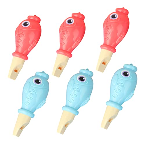 Toddmomy 6 Stück Tierförmige Cartoon Pfeifen für Kinder Lustiges Musikinstrument Spielzeug Kreative Pfeifenspielzeuge für Frühes Musiklernen und Partys von Toddmomy