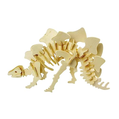 Toddmomy 6 Stück Teiliges Dinosaurier Puzzle aus Holz Buntes Pädagogisches für Verbessert Auge Hand Koordination Sicher Glatte Oberfläche Tyrannosaurus Stegosaurus Triceratops Hadrosaur von Toddmomy