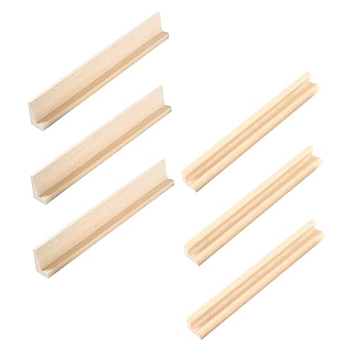 Toddmomy 6 Stück Teiliges Domino Halter aus Natürlichem Holz Leichter Langlebiger Domino Organizer mit Praktischem Displayständer und Kreative Bastelarbeiten von Toddmomy