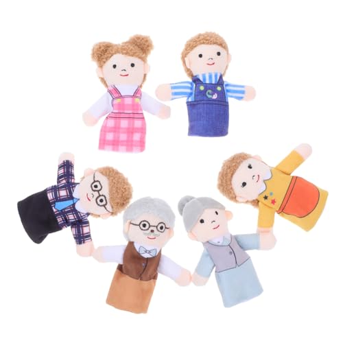 Toddmomy 6 Stück Teiliges Familien plüsch fingerpuppen Weiche Handpuppen für Kleinkinder Fördert Sprachentwicklung Kreatives Geschichtenerzählen Interaktives Spiel für Eltern von Toddmomy