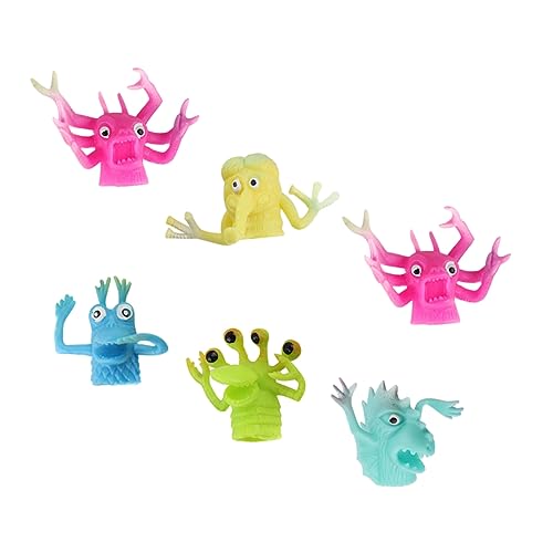Toddmomy 6 Stück Teiliges Fingerpuppen aus TPR für Kreatives DIY Edukatives Handpuppenspiel für Jungen und Mädchen Stil Zufällig von Toddmomy