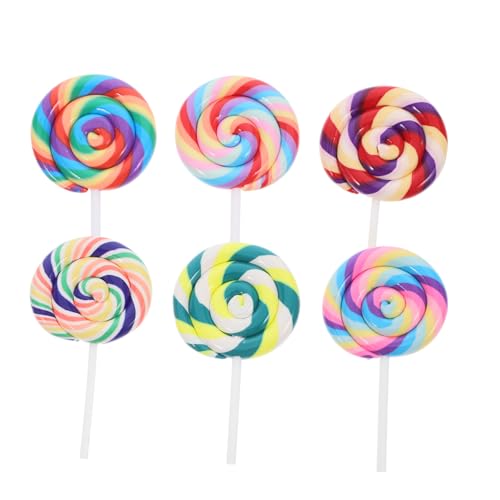 Toddmomy 6 Stück Teiliges Große Bunte Lutscher Deko aus Weichem Realistische Fake Candy Requisiten für DIY Basteln Sichere Lollipop Anhänger für Familienaktivitäten Toddmomy 6 Stück Teiliges Große Bunte Lutscher Deko aus Weichem Realistische Fake Candy Requisiten für DIY Basteln Sichere Lollipop Anhänger für Familienaktivitäten von Toddmomy