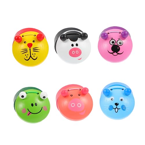 Toddmomy 6 Stück Teiliges Holz Kastagnetten mit Bunten Cartoon Tieren Pädagogisches Percussion Musikinstrument für Leichtes Sicheres Rhythmus und Musikalischem Talent Toddmomy 6 Stück Teiliges Holz Kastagnetten mit Bunten Cartoon Tieren Pädagogisches Percussion Musikinstrument für Leichtes Sicheres Rhythmus und Musikalischem Talent von Toddmomy