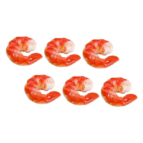 Toddmomy 6Stücke Künstliche Garnelen Modell Realistische Simulation aus PVC für Dekoration Spielzeug und Requisiten für Küche Restaurant und Fantasie Spiele von Toddmomy