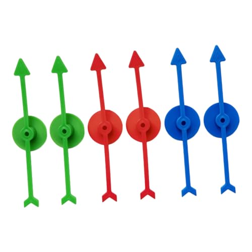 Toddmomy 6 Stück Teiliges Kunststoff Spielpfeil Lang Bunte DIY Zeiger Zubehör für Drehspiel Lotterierad Ersatzpfeile für Familien Partys und Interaktive Brettspiele von Toddmomy