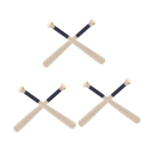 Toddmomy 6stücke Miniatur-baseballschläger Aus Holz Für Puppenhäuser Realistische Details Robustes Material Für Mini-szenen Und Dioramen Sportzubehör Für Sammler von Toddmomy