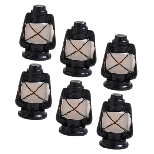 Toddmomy 6 Stück Teiliges Miniatur Vintage Laternen aus Resin Puppenhaus Zubehör für Micro Landschaft Dekorative Mini Hängelampen im Retro Stil für DIY Puppenhaus Deko von Toddmomy