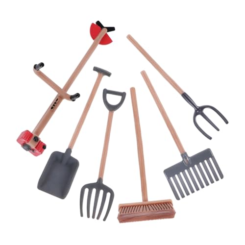 Toddmomy 6 Stück Teiliges Modellset für Sandtisch Dekoration Realistisches Farm Werkzeug Set für DIY Gartenlandschaften Stimuliert Kreativität und Fantasie für Miniatur Projekte von Toddmomy