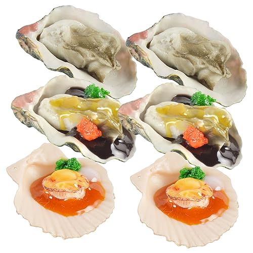 Toddmomy 6 Stück Teiliges PVC Meeresfrüchte Modell Realistische Austern Jakobsmuscheln Künstliches Küchen Deko Fotorequisit Kinderfreundlich Langlebig Toddmomy 6 Stück Teiliges PVC Meeresfrüchte Modell Realistische Austern Jakobsmuscheln Künstliches Küchen Deko Fotorequisit Kinderfreundlich Langlebig von Toddmomy