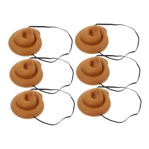 Toddmomy 6 Stück Teiliges PVC Scherzartikel Poop Hut Lustiger Cosplay Kopfbedeckung für Erwachsene und Teens Sichere Hautfreundliche Kopfbedeckung für Halloween und Fasching von Toddmomy