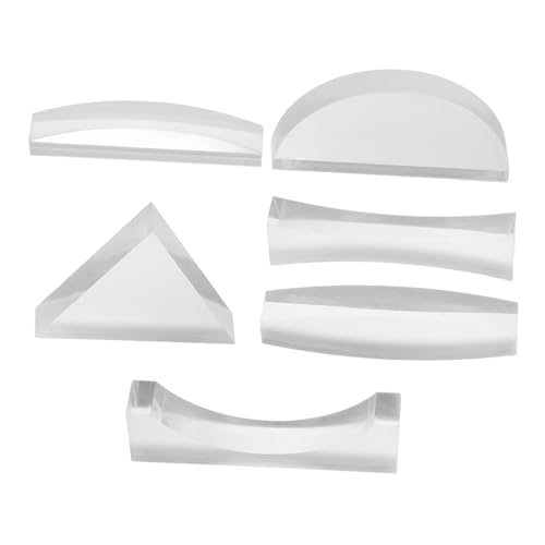 Toddmomy 6 Stück Teiliges Physikalisches Optisches Linsenset Concave Convex Linsen für Experimente der Mittelschule für Vermittlung Optischer Prinzipien Verständnis von Lichtverhalten von Toddmomy