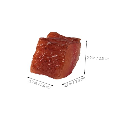 Toddmomy 6 Stück Teiliges Realistische Rindfleischblöcke aus Robustem Material Lebensnahes Fake Meat Model für Restaurantdekoration Food Display und Kreatives Rollenspiel von Toddmomy
