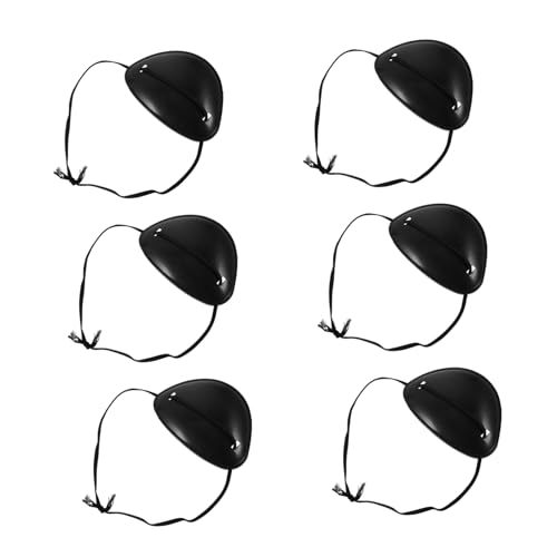 Toddmomy 6 Stück Teiliges Schwarze Piraten Augenklappen Verstellbar Leicht und Atmungsaktiv für Cosplay Halloween Kostüm Partys von Toddmomy