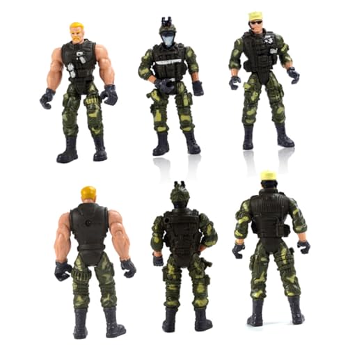 Toddmomy 6 Stück Teiliges Special Forces Modellspielzeug aus Sicherem Realistische Soldatenfiguren Verschiedenen Posen Interaktives für Jungen und Mädchen Hand Auge Koordination und über von Toddmomy