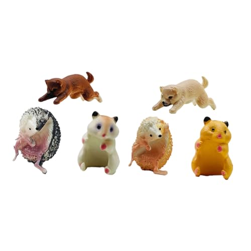 Toddmomy 6 Stück Tier Becherrandpuppe Igel Becherrandmarkierung Becherdekorpuppe Tier Becherrandmarkierungen Charm Becherrand Hamster Ornament Dekorativer Randmarkierungsrand von Toddmomy