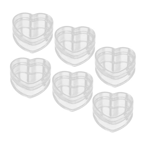 Toddmomy 6 Stück Transparente Herzform Verpackungsboxen Klare Candy Boxes Stabile Geschenkboxen für Hochzeit Geburtstag Shower Tischdeko und Kleine Geschenke von Toddmomy