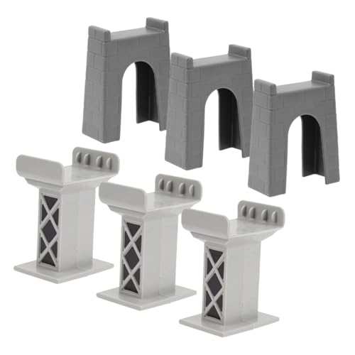 Toddmomy 6 Stücke Zug Brücke Pier Zug Track Unterstützung Für Mini Spielzeug Gebogene Kunststoff Brücke Zubehör von Toddmomy